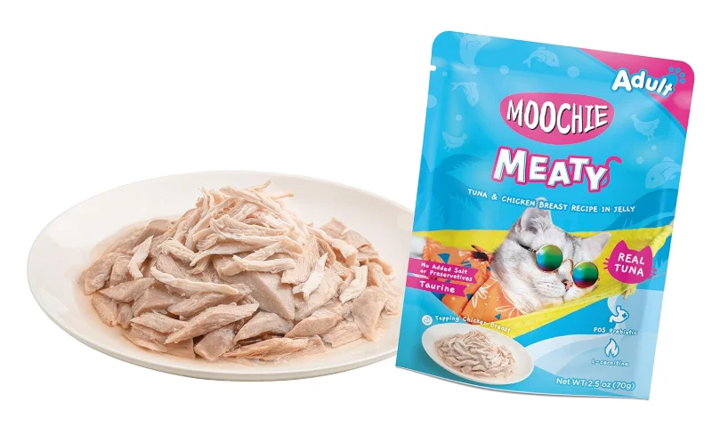 Moochie Meaty Tuna & Chicken Breast Recipe in Jelly for Adult Cats - Image 2