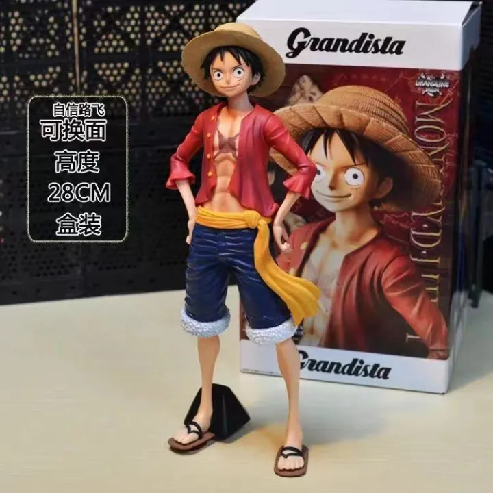 Anime One Piece Figure 27cm, Smiling Monkey D. Luffy Figure, Two Faces Changeable, PVC Statue Figure with Box - Image 5