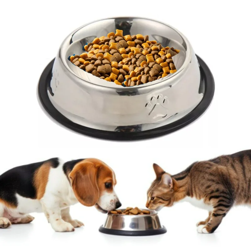 Cat Feeder Slope Anti-Ant Food Bowl For Cat Pet Accessories Dog Bowl Quality Stainless Steel Container For Cats Pet Supplies