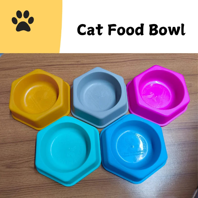 Premium Cat Food Bowl Single, Feeding Dog, Cat, Kitten 1Pcs