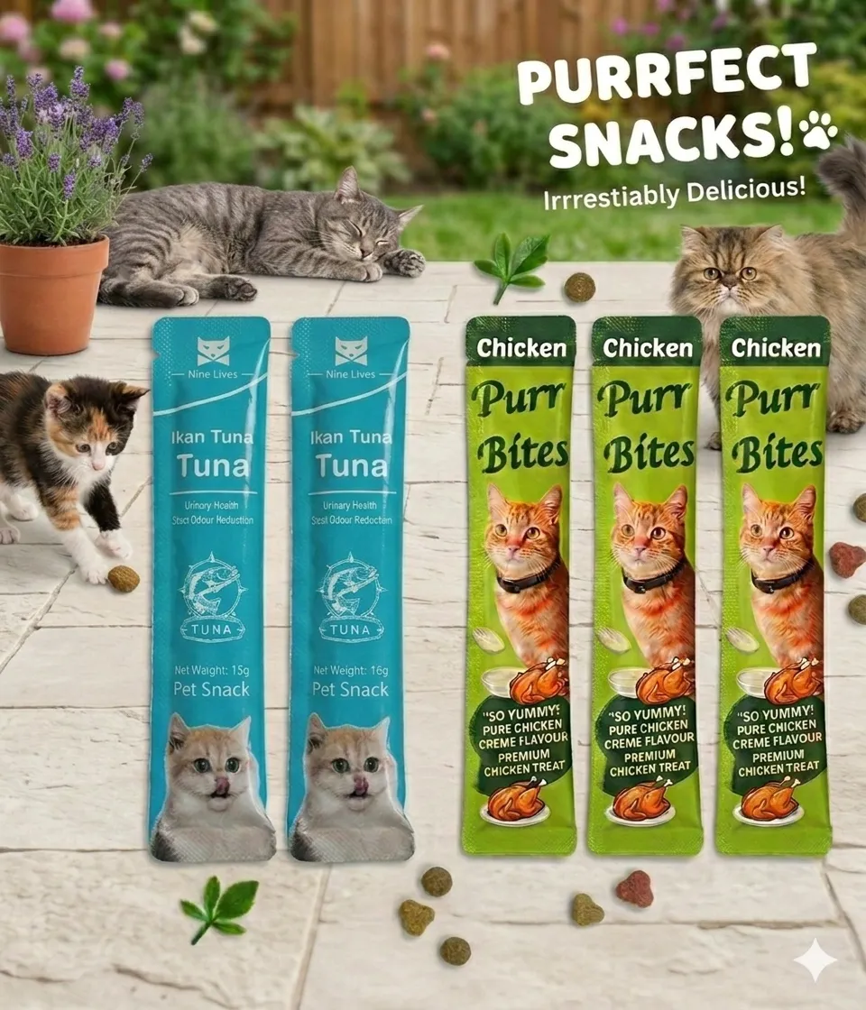 Cat treat combo pack of 5 pcs