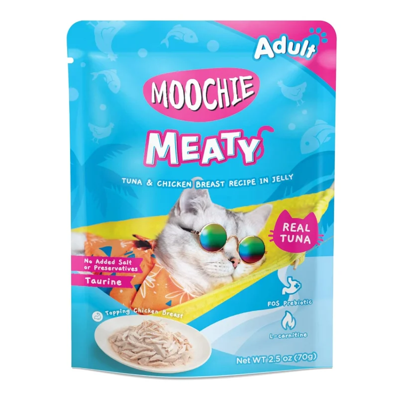 Moochie Meaty Tuna & Chicken Breast Recipe in Jelly for Adult Cats