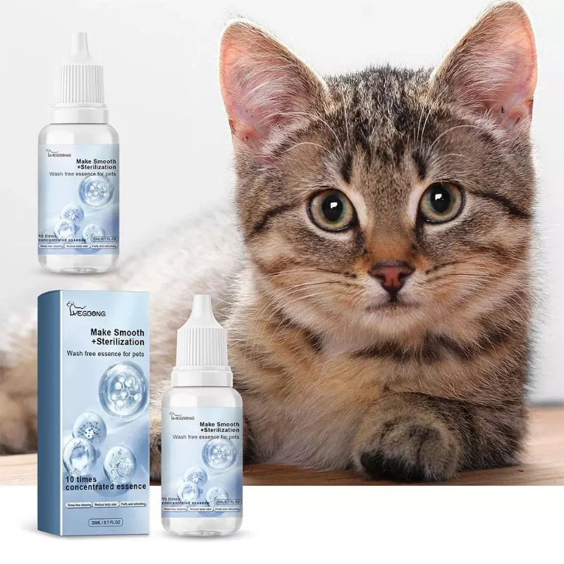Wash Free Essence For Pets, Quick Care Daily Cleaning Maintenance For Dogs Cats 20ml - Image 3