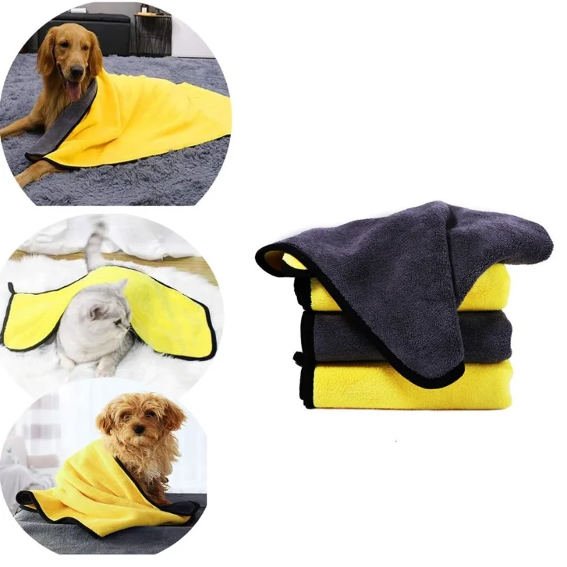 Quick-drying Dog and Cat Towels Soft Fiber Towels Absorbent Bath Towel - Image 2
