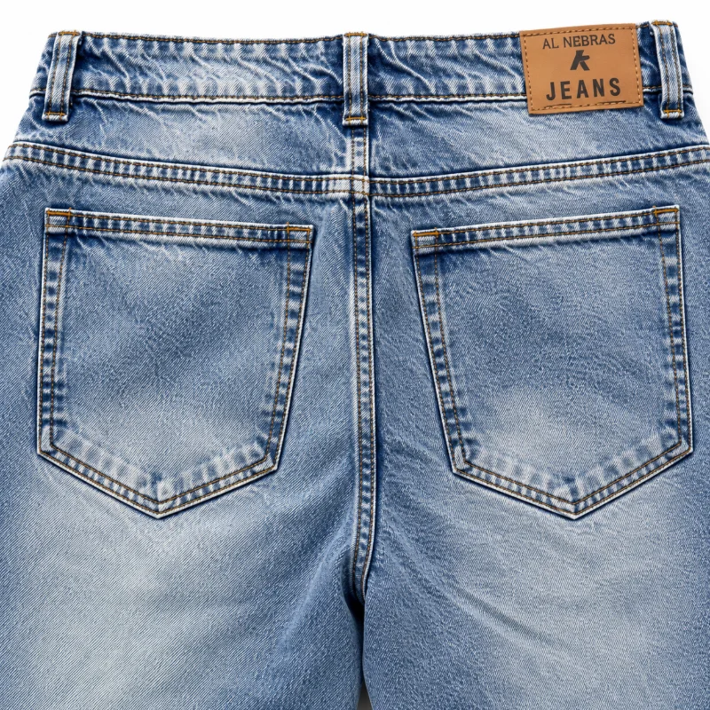 Al Nebras Baggy Relaxed Fit Jeans (Sky Blue) - Image 5