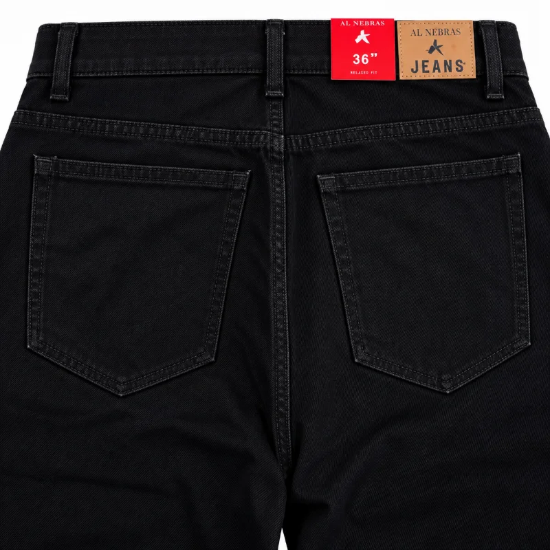 Al Nebras Baggy Relaxed Fit Jeans (Black) - Image 5