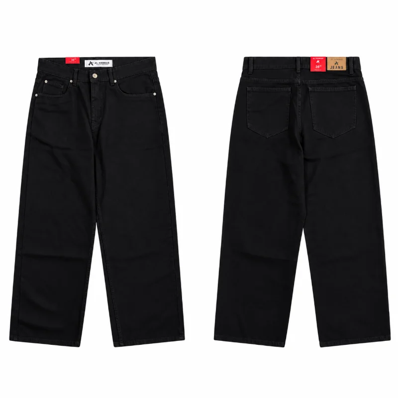 Al Nebras Baggy Relaxed Fit Jeans (Black) - Image 3