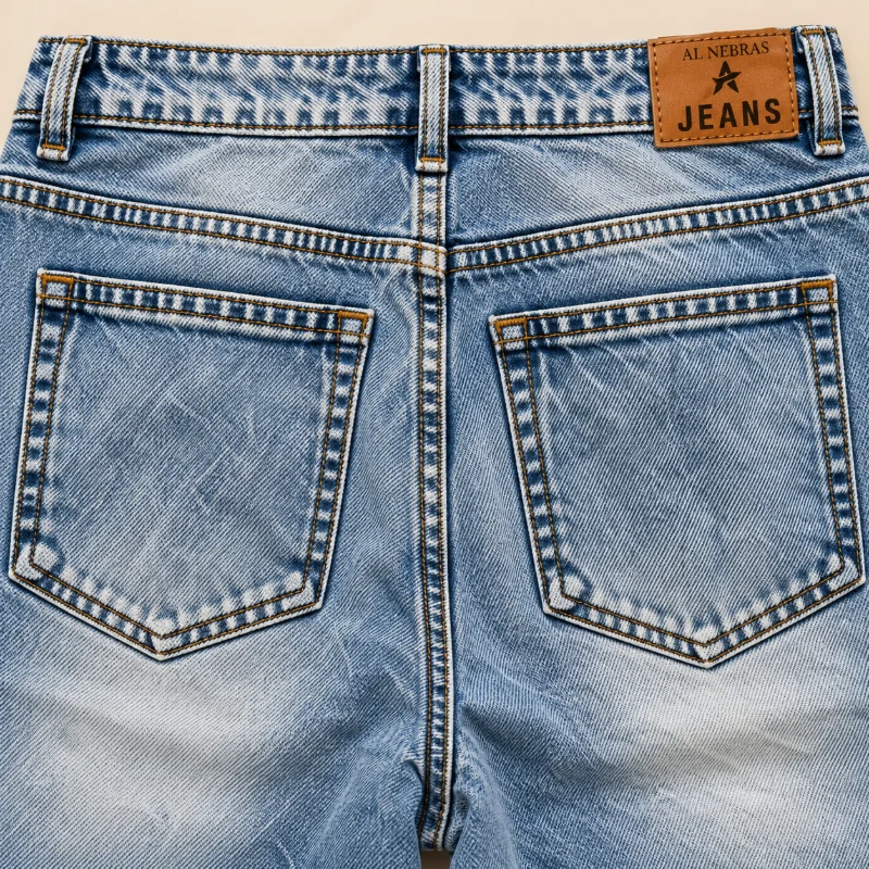 Al Nebras Baggy Relaxed Fit Jeans (Ice Blue) - Image 5
