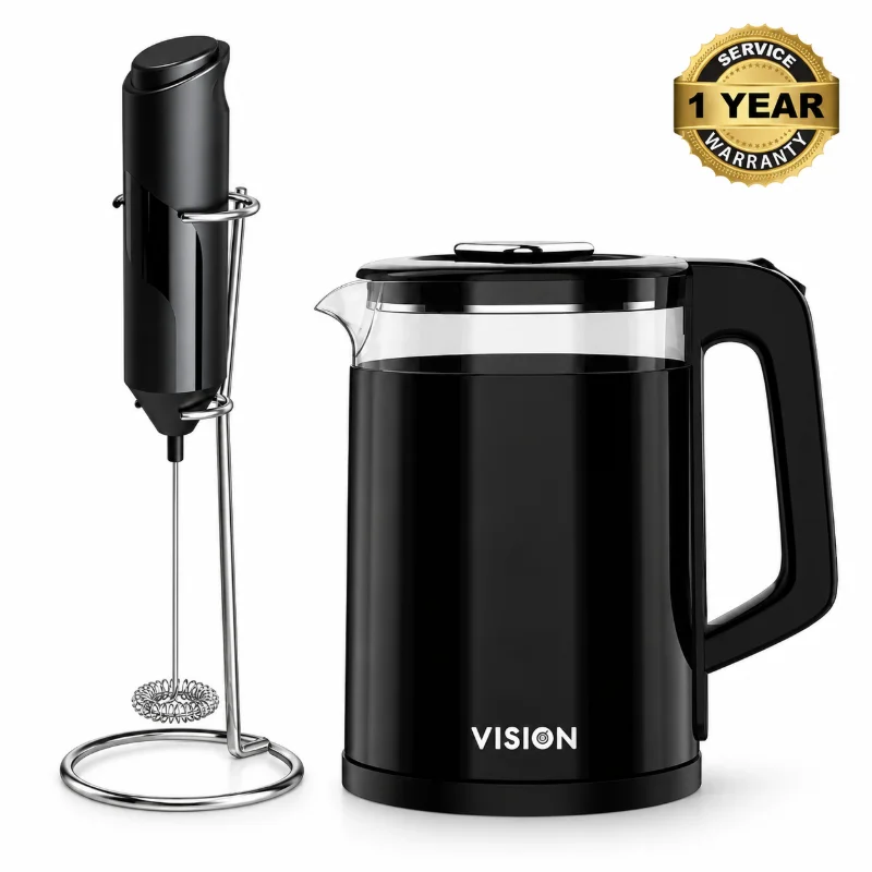 Vision E. Kettle 2.0L - Digital + Prestige Wireless Rechargeable Coffee Whisk Combo
