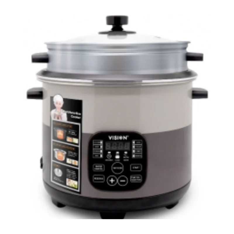 VISION 1100W Multi Cooker - 3.0 Liter Stainless Still Smart Cooker with Thermal Safety Fuse - Double Pot