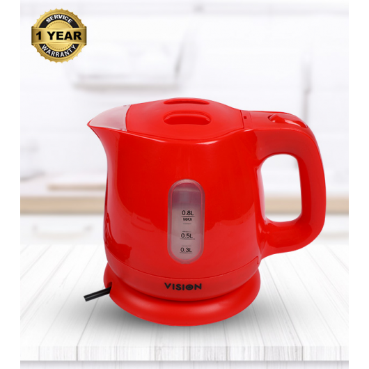 VISION Electric Kettle 0.8 Liter Red (VSN-EK-01) - Image 2