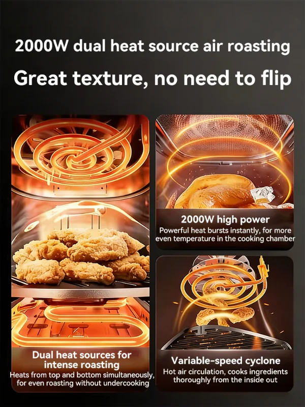 TQIU Air Fryer S2 Digital Control Panel 6.5L - Image 5
