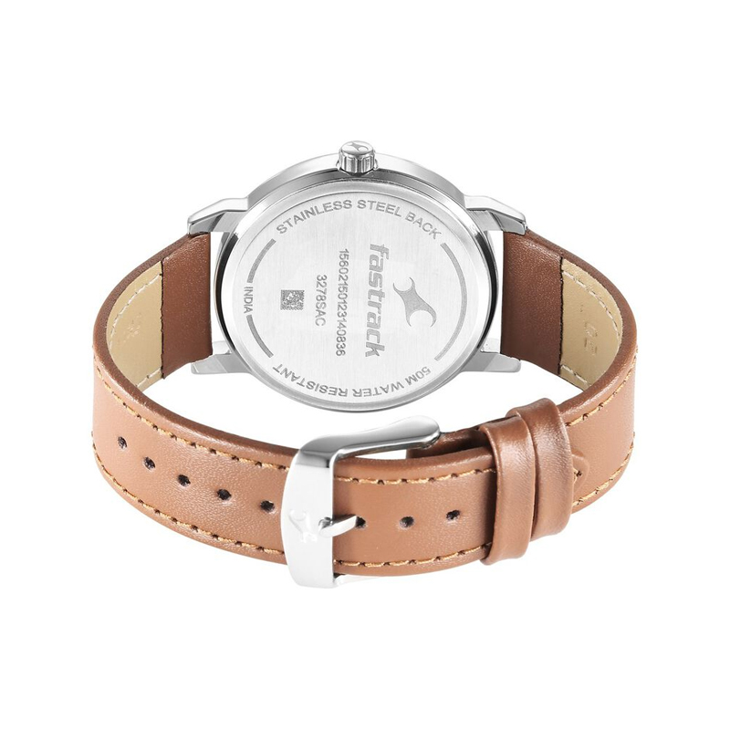 Fastrack Stunners Green Dial Leather Strap Men's Watch (3278SL03) thumbnail 2