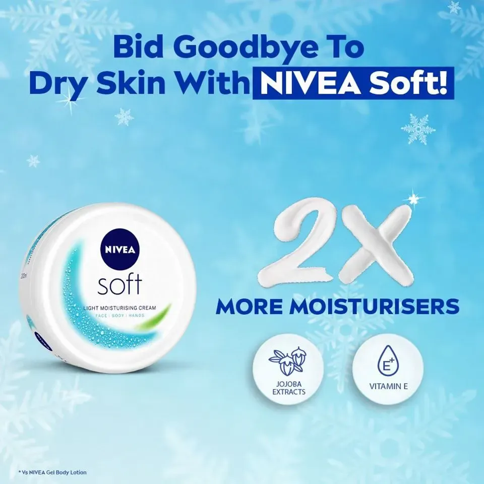 Nivea Soft light Moisturising Cream (200ml) thumbnail 4