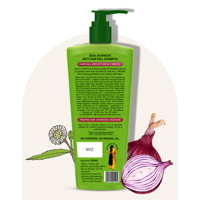Sesa Ayurvedic Onion Anti-Hair Fall Shampoo thumbnail 3